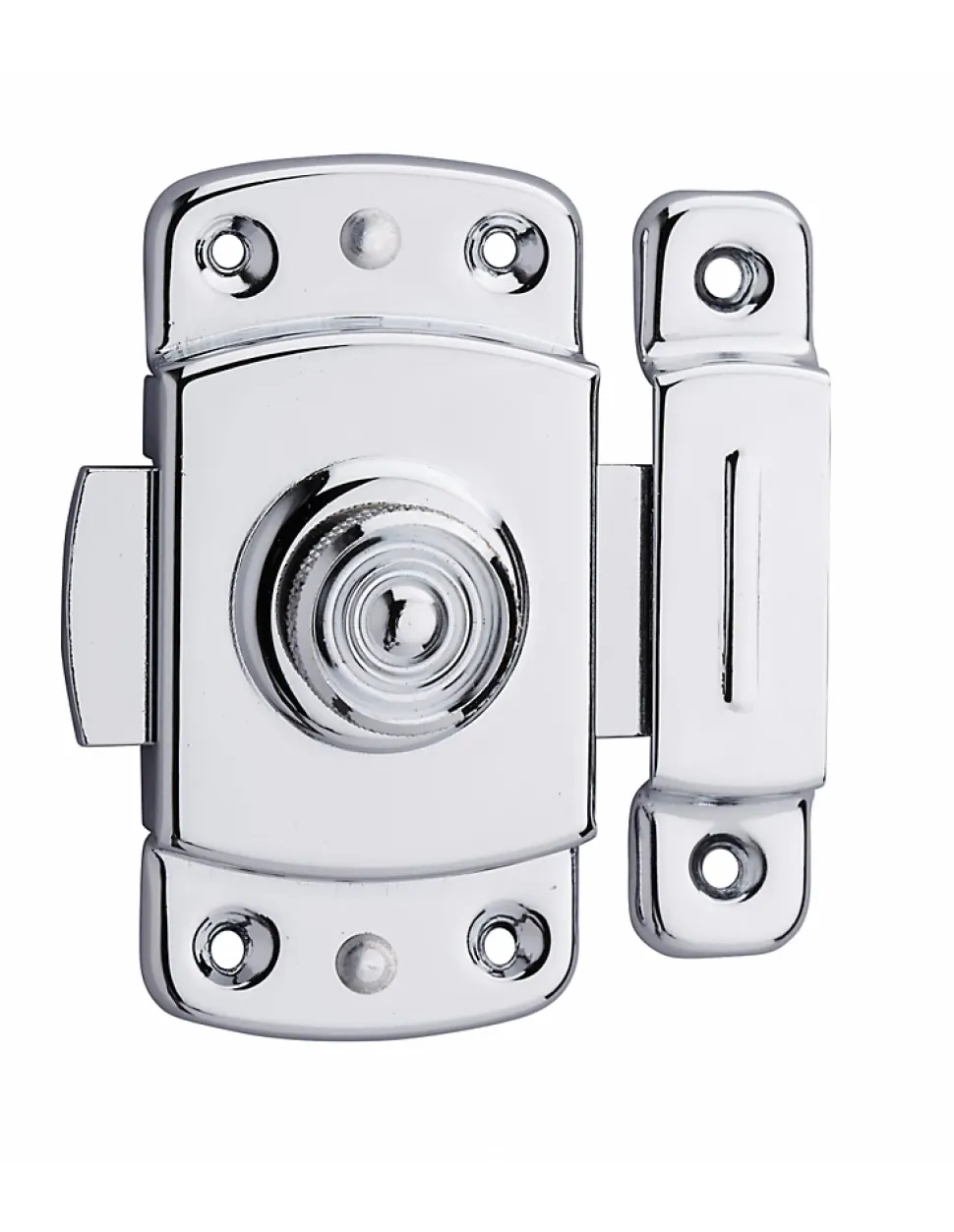 Verrou pour porte d'ameublement, 40mm, laiton chromé - THIRARD