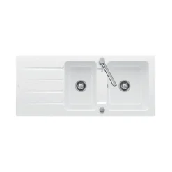 Vidage automatique 2 bacs CUIPD243 pour évier Villeroy & Boch ARCHITECTURA - Siphon gain de place