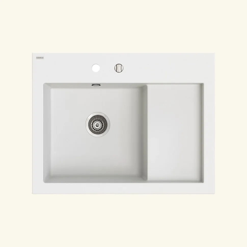 Vidage automatique gain de place 1 bac CUIPD013 pour évier granit - Siphon gain de place
