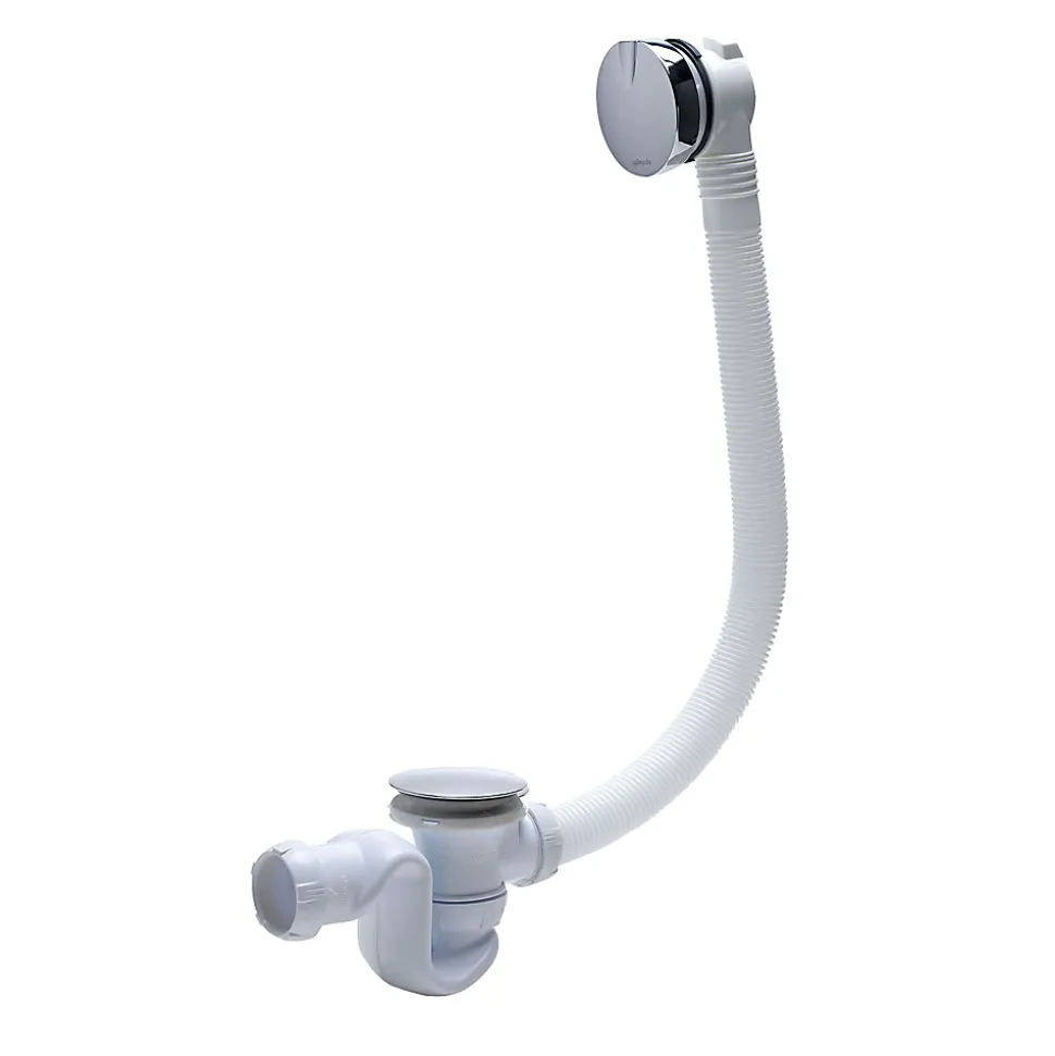 Vidage baignoire à écoulement rapide avec commande à câble et siphon Wirquin