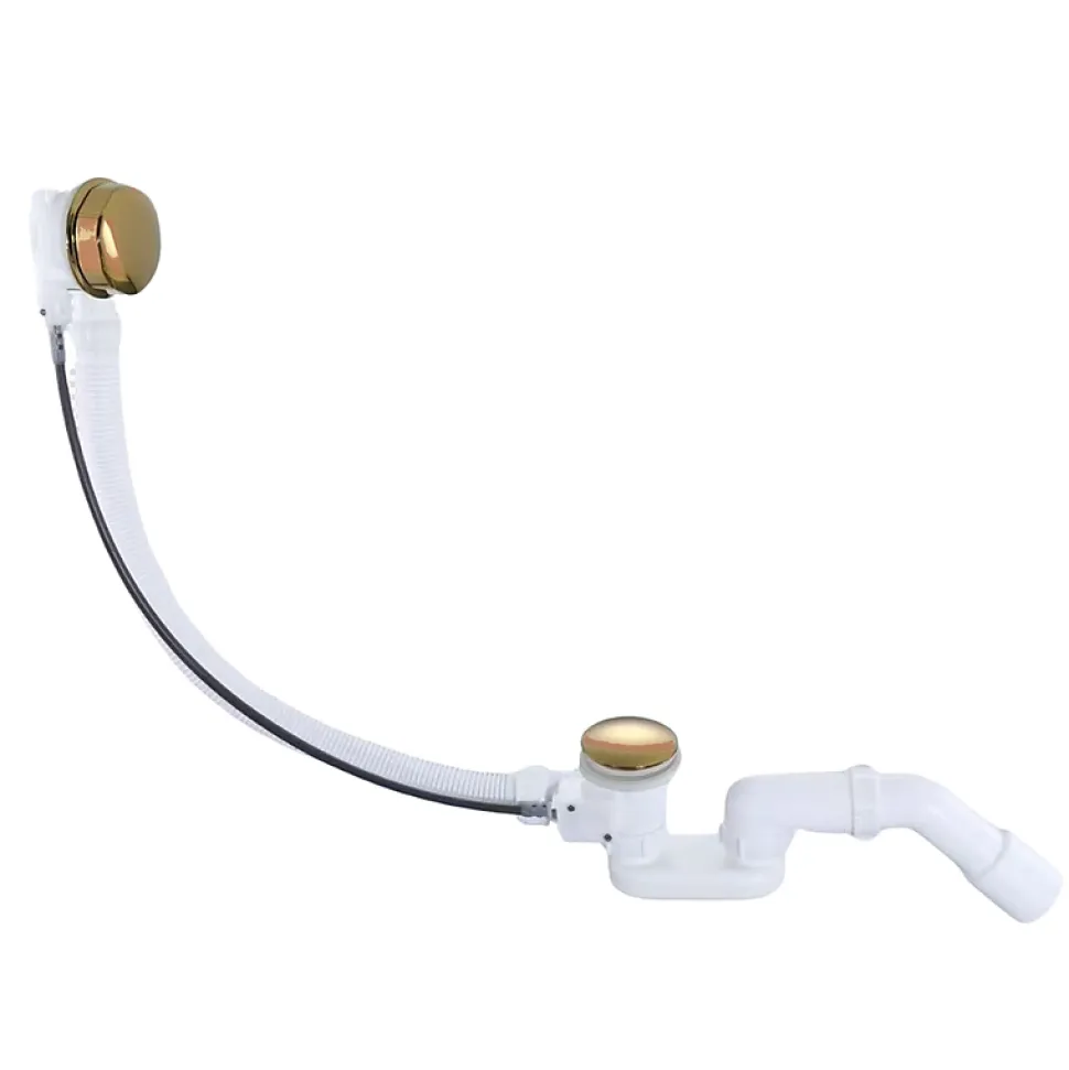 Vidage baignoire avec trop-plein - Bonde cooper brushed - Flexible