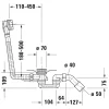 Vidage baignoire DURAVIT 40x8x40 cm central