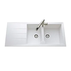 Vidage manuel CUIPD341 pour évier TUNIA 2 bacs - Siphon gain de place