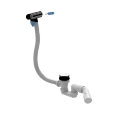 Vidage pour baignoire VILLEROY & BOCH Loop & Friends semi-îlot bonde blanche et trop-plein chromé
