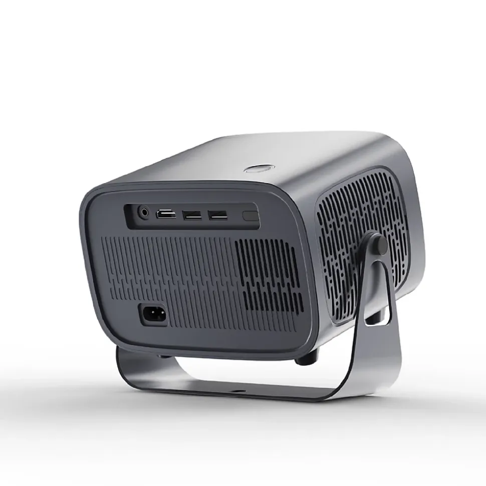 Vidéoprojecteur Android 13.0 FULL HD Design rétro pliable + Mini mur d'enceinte 20W bluetooth modulable 4-EN-1
