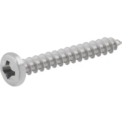 Vis à bois cylindrique en acier inoxydable A4 pozidriv 4x30 mm - 20 pièces