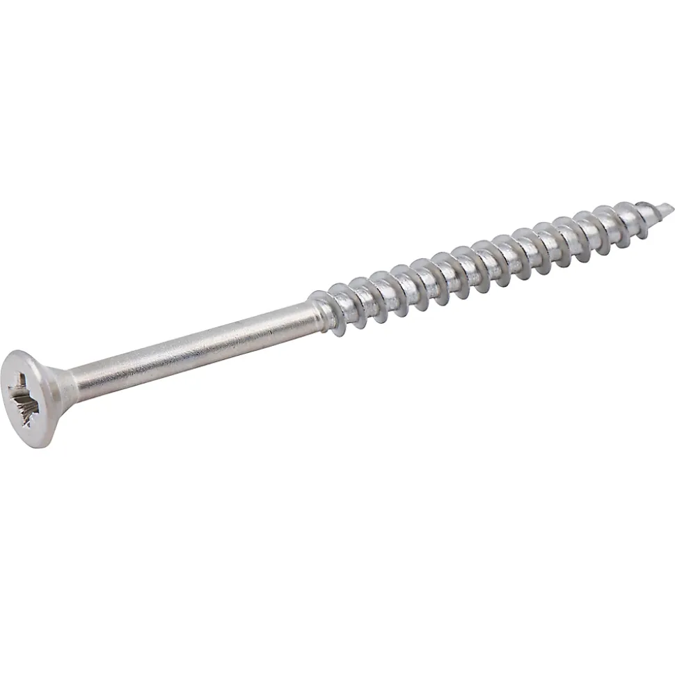 Vis à bois en acier inoxydable A2 pozidriv 6x100 mm - 20 pièces