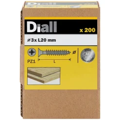Vis à bois en acier inoxydable A2 pozidriv 3x20 mm - 200 pièces