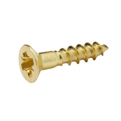 Vis à bois en laiton pozidriv 3.5x16 mm - 25 pièces