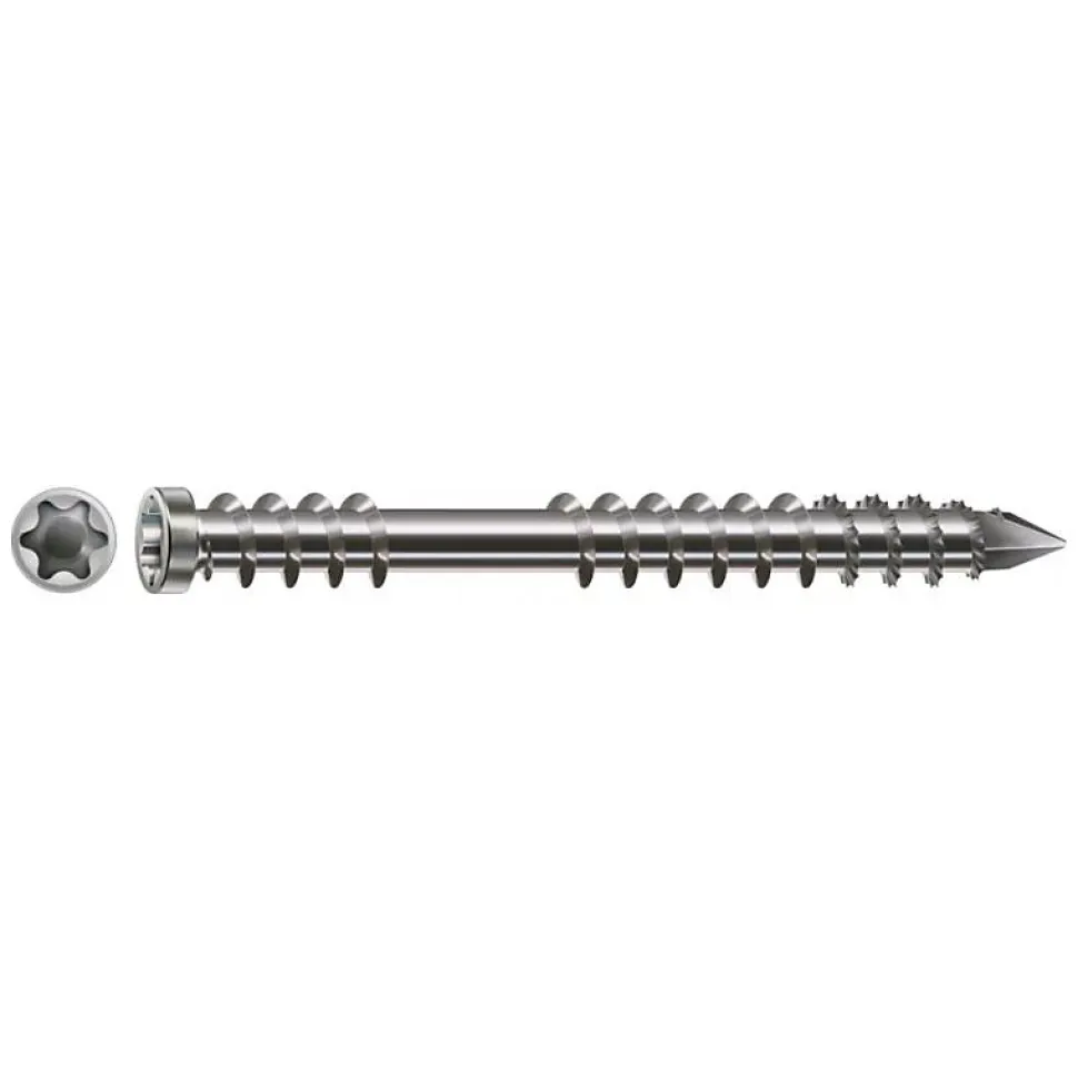 Vis À Bois Pour Terrasse Tête Cylindrique Filetage De Fixation T-star Plus T25 Inox A2 (360 Pcs)- Spax