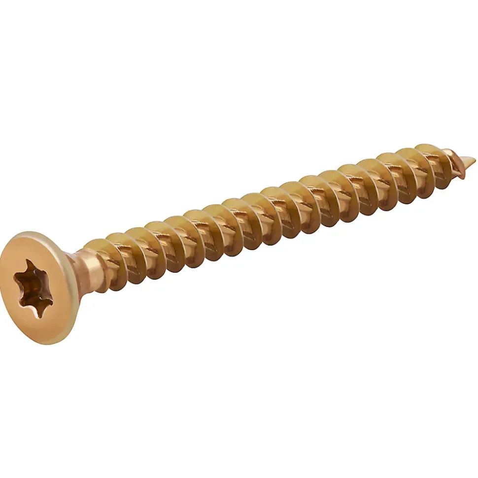 Vis à bois Turbodrive Premium torx zinguée jaune 5x50 mm - 100 pièces