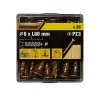 Vis à bois Turbodrive Premium pozidriv zinguée jaune 6x60 mm - 20 pièces