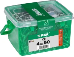 Vis à bois Wirox Spax torx A9J 4,5x50mm - 350 pièces