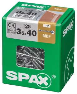 Vis à bois Wirox torx mdf 3,5x40 mm - 125 pièces