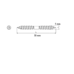 Vis à double filetage (bois/bois) 5x50 zingués mm - 5 pièces