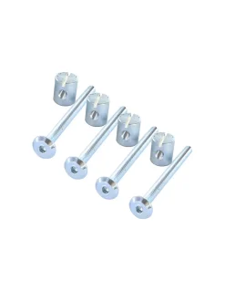 Vis AMEUBLEMENT KIT 4 Boulon (vendu avec Ecrou) Cylindrique M6X80 Acier zingué - 1 pièce