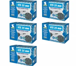 Vis Auto Perceuse 25 mm Semin - Fixation des Plaques de Plâtre sur l'Ossature - Intérieur - Boîte de 1000 Pièces (Lot de 5000)
