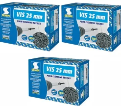 Vis Auto Perceuse 25 mm Semin - Fixation des Plaques de Plâtre sur l'Ossature - Intérieur - Boîte de 1000 Pièces (Lot de 3000)
