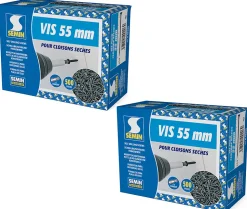 Vis Auto Perceuse 55 mm Semin - Fixation des Plaques de Plâtre sur l'Ossature - Intérieur - Boîte de 500 Pièces (Lot de 1000))