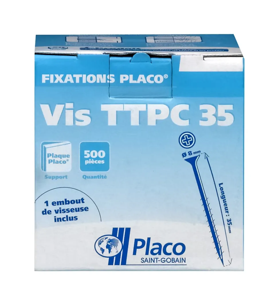 Vis autoperceuse TTPC 35 Placo® vendue par 500 pièces