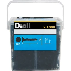 Vis autoperceuses pour plaque de plâtre, noir mat, 3,5x45 mm - 1000 pièces