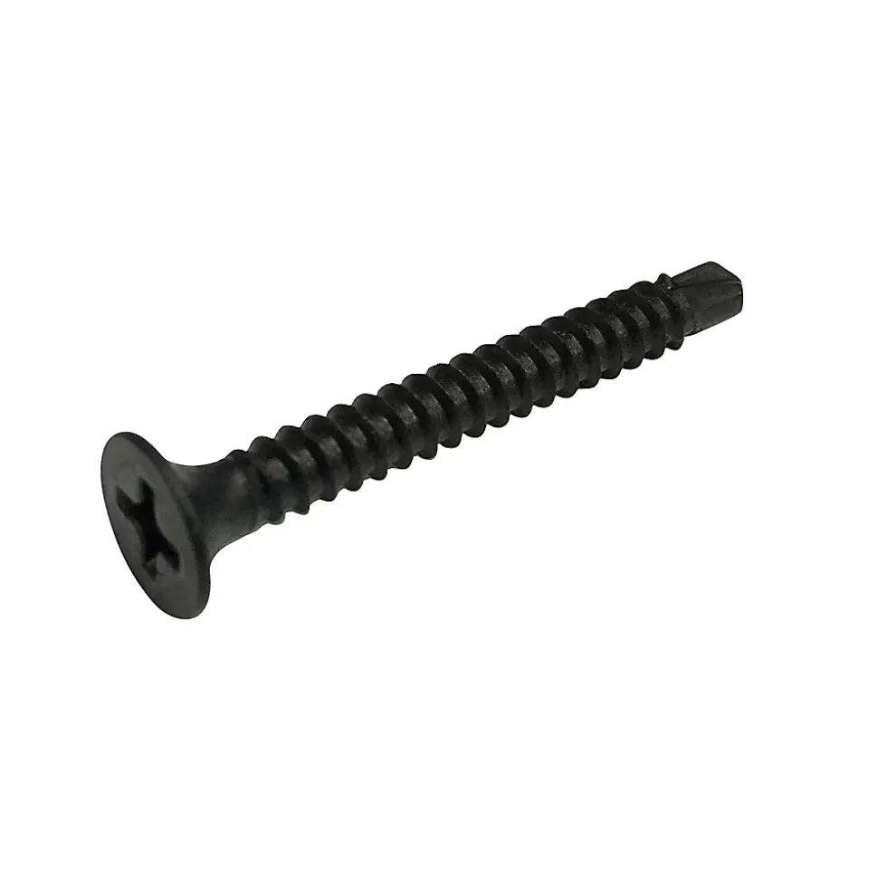 Vis autoperceuses pour plaque de plâtre, noir mat, 3,5x25 mm - 200 pièces