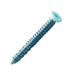 Vis béton pour fixation de châssis tête fraisée empreinte Torx T30 Zingué laqué blanc - 7,5 x 102 mm- Vendu par 100