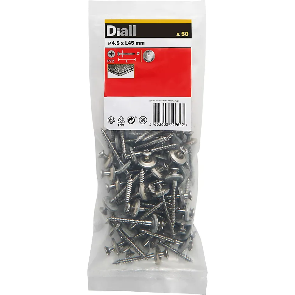 Vis de bardage en acier inoxydable A2, 4,5x45 mm - 50 pièces