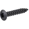 Vis de charnière zinguée noire 6x40 mm - 200 pièces