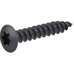 Vis de charnière zinguée noire 6x40 mm - 200 pièces