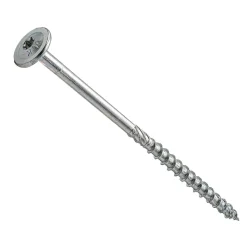 Vis de construction bois Klimas à tête large Torx zinguées blanches 5 x 40 mm 400 pcs