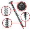 Vis de construction bois Klimas à tête fraisée Torx, zinguées blanches 8 x 600 mm 25 pcs