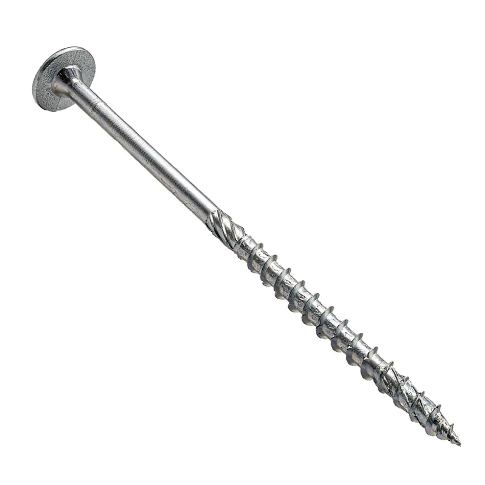 Vis de construction bois Klimas à tête large Torx zinguées blanches 10 x 180 mm 25 pcs