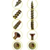 Vis de construction en bois Domax à tête fraisée, zinguée jaune, 4,5 x 35 mm, 200 pcs