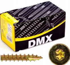 Vis de construction en bois Domax à tête fraisée, zinguée jauneDomax Senkkopfschrauben Holzbauschrauben gelb 4 x 40 mm 200 St.