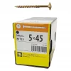 Vis de construction en bois Domax à tête disque, zinguée jaune, 5 x 45 mm 200 pcs