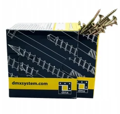 Vis de construction en bois Domax à tête fraisée, zinguée jaune, 10 x 160 mm 50 pcs