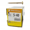 Vis de construction en bois Domax à tête disque, zinguée jaune, 5 x 40 mm 200 pcs