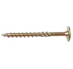 Vis de construction en bois Domax à tête disque, zinguée jaune, 5 x 40 mm 200 pcs