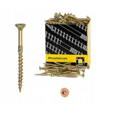 Vis de construction en bois Domax à tête fraisée, zinguée jaune, 6 x 40 mm 200 pcs