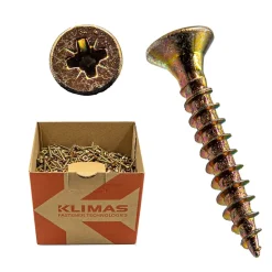 Vis pour aggloméré Klimas KMH tête fraisée PZ zingué jaune 3 x 16 mm 2000 pièces