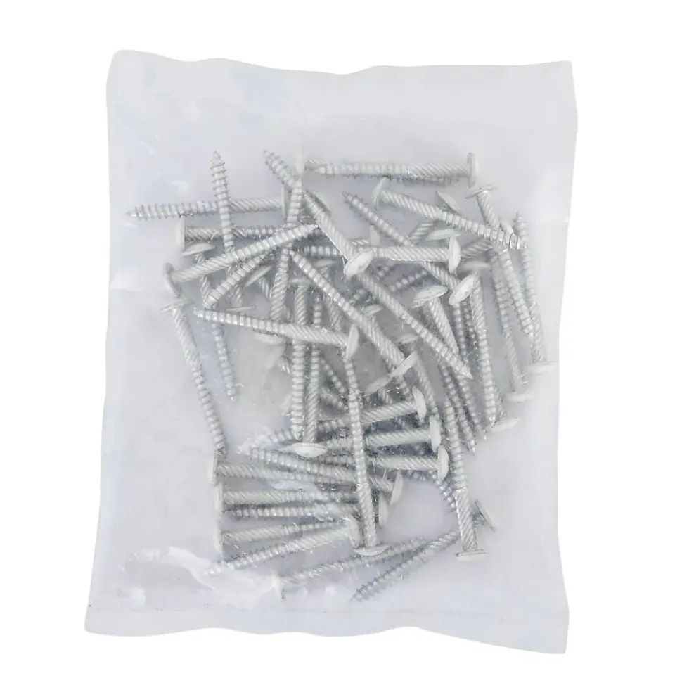 Vis pour profilé PVC 5x50 laqué blanc sachet de 50