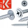 Vis pour tôle Klimas WPC tête bombée zinguées 4,2 x 16 mm 1000 pcs