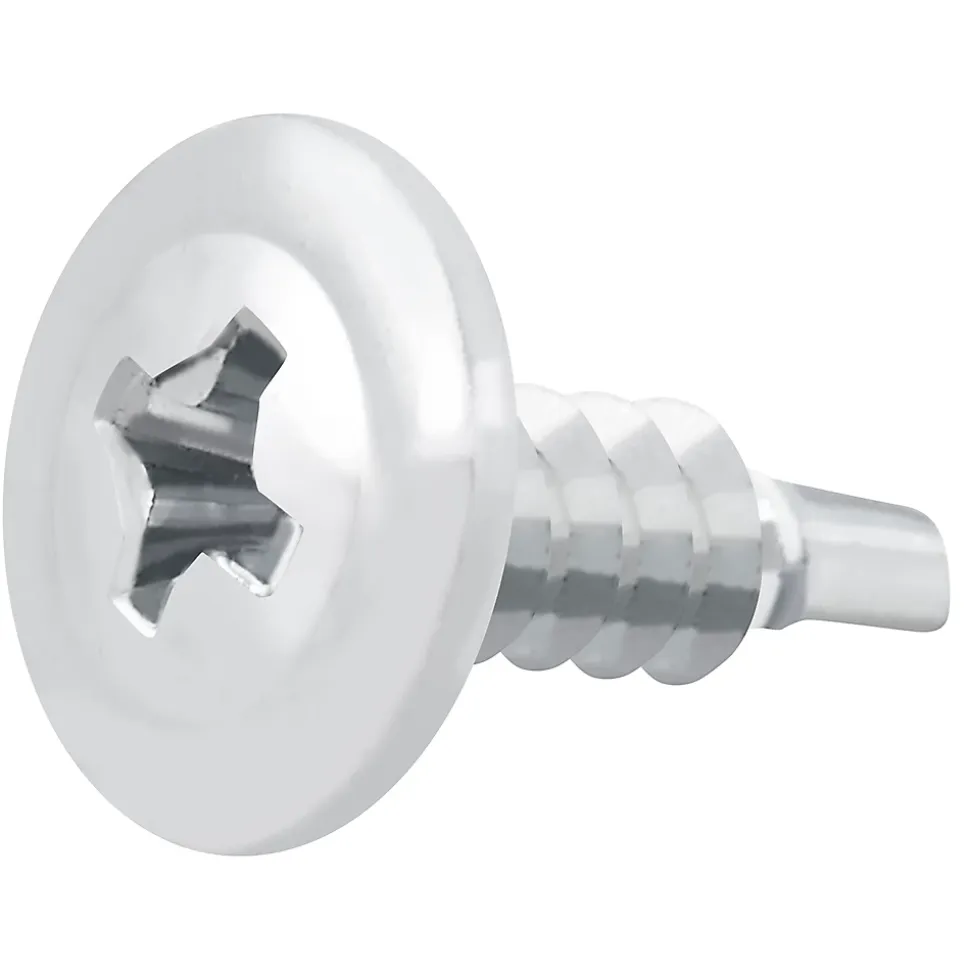 Vis zinguée autoperceuses à tête à collerette, 4,2x13 mm - 200 pièces