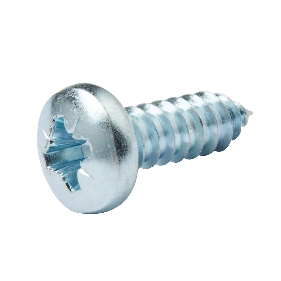 Vis zinguée autoperceuses à tête cylindrique, 6,3x19 mm - 25 pièces