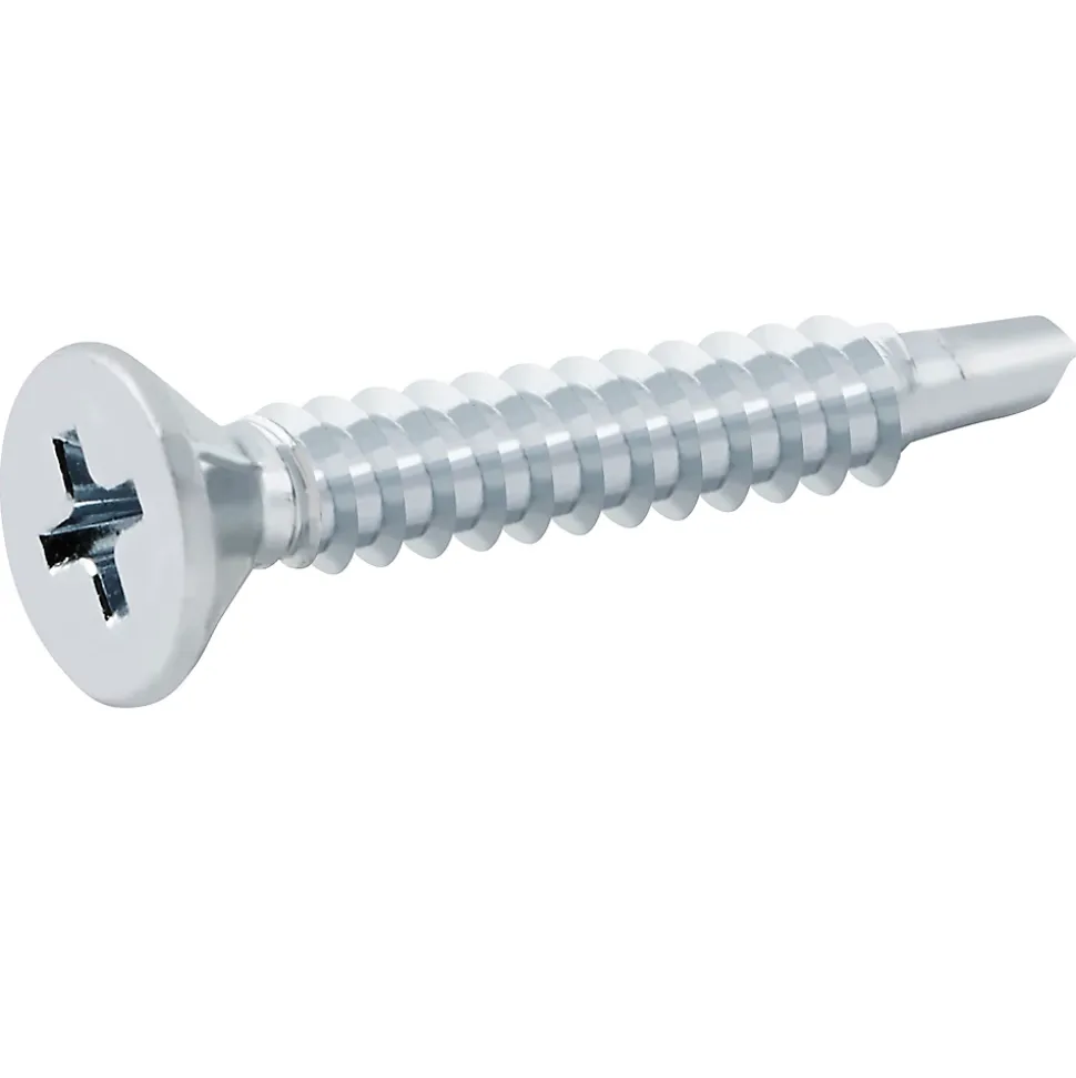 Vis zinguée autoperceuses à tête à collerette, 4,2x32 mm - 100 pièces
