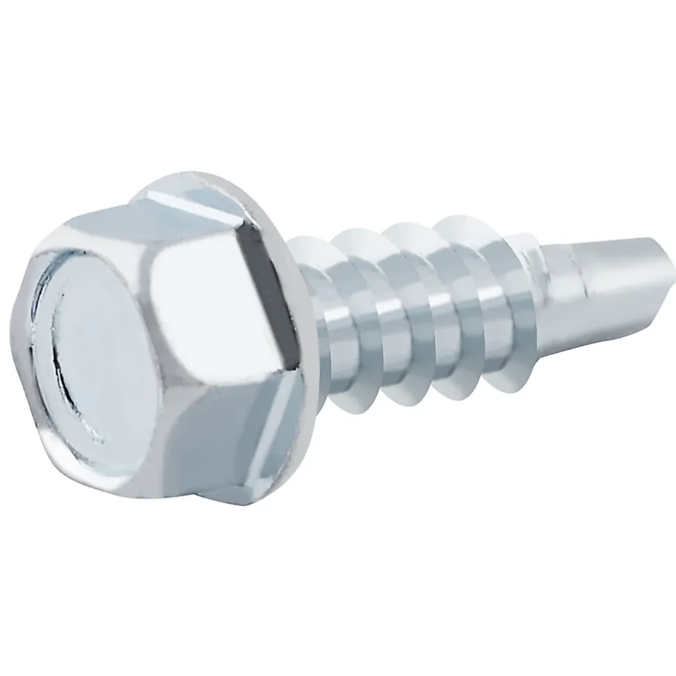 Vis zinguée autoperceuses à tête hexagonale, 4,2x16 mm - 100 pièces