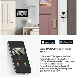 Visiophone connecté wifi avec écran tactile