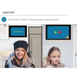 Visiophone connecté wifi pour maison à étages avec 3 écrans