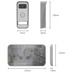 Visiophone couleur filaire effet miroir Avidsen Maya